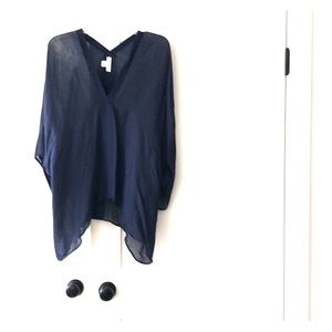 Sheer Navy tunic